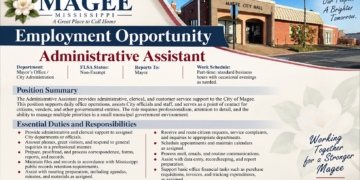 Employment Opportunity with City of Magee