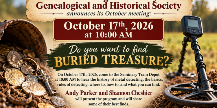 The Covington County Genealogical and Historical Society announces its October meeting
