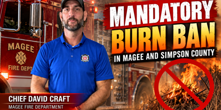 Mandatory Burn Ban in Magee and Simpson County — Folks, This Is Serious!