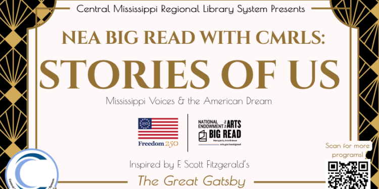 Central Mississippi Regional Library System Awarded $10,000 NEA Big Read Grant