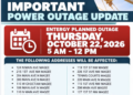 Power Outage Update for Thursday, October 22nd (Check and see if you are on the list!)