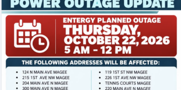 Power Outage Update for Thursday, October 22nd (Check and see if you are on the list!)
