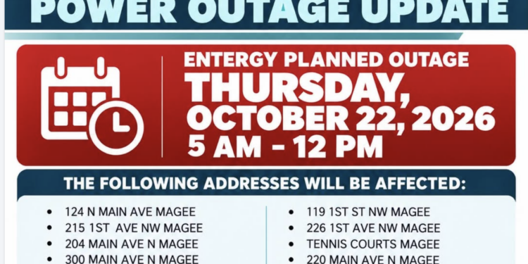 Power Outage Update for Thursday, October 22nd (Check and see if you are on the list!)
